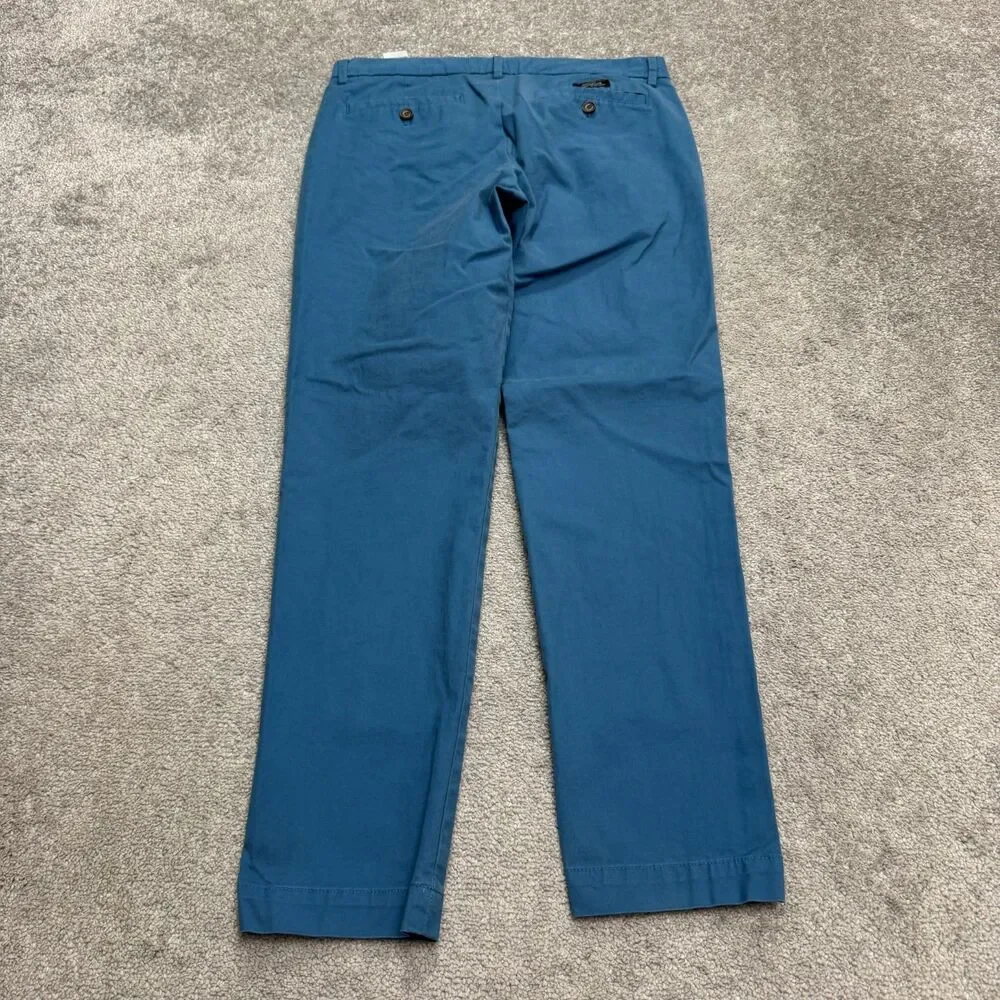 Banana Republic Mason Chino Pants Mens 32x32 Teal Bay Blue Straight Flat Front